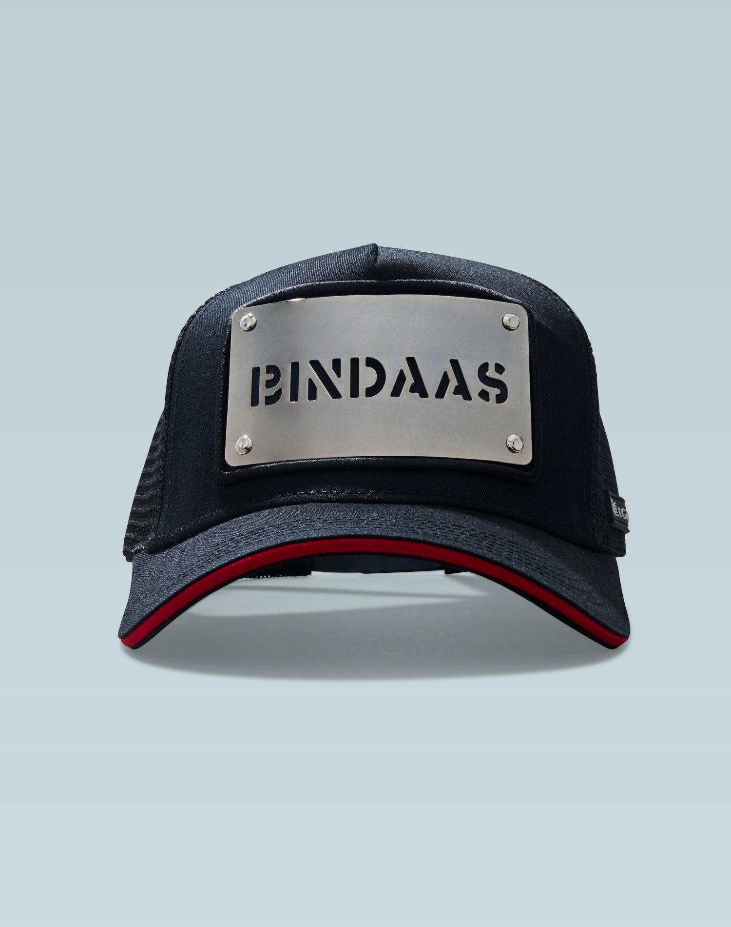 Bindaas Black Cotton Trucker Cap