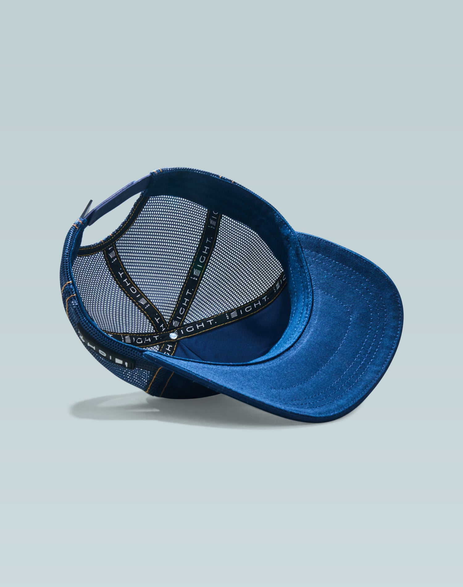 Distinct Blue Denim Look Cotton Trucker Cap