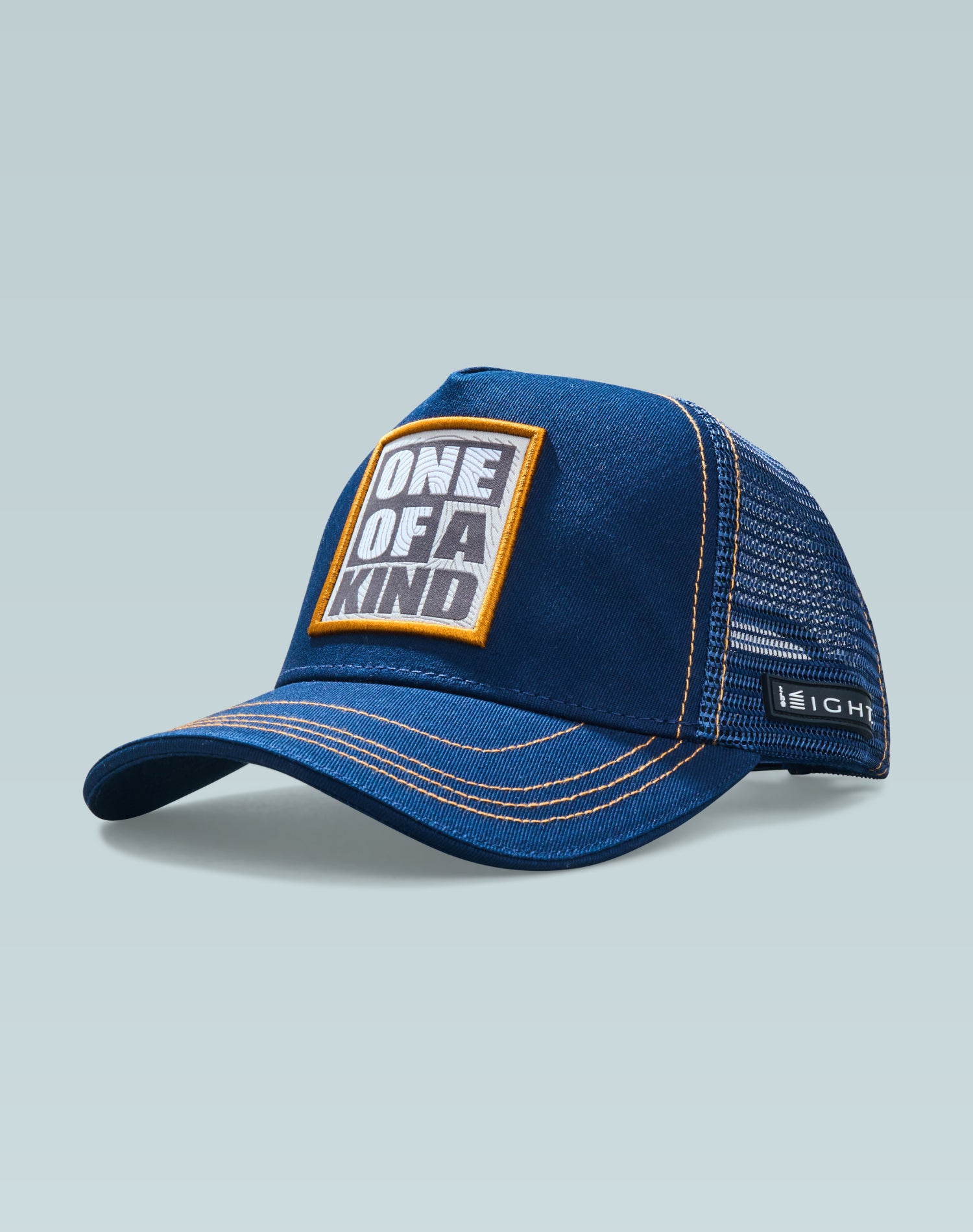 Distinct Blue Denim Look Cotton Trucker Cap