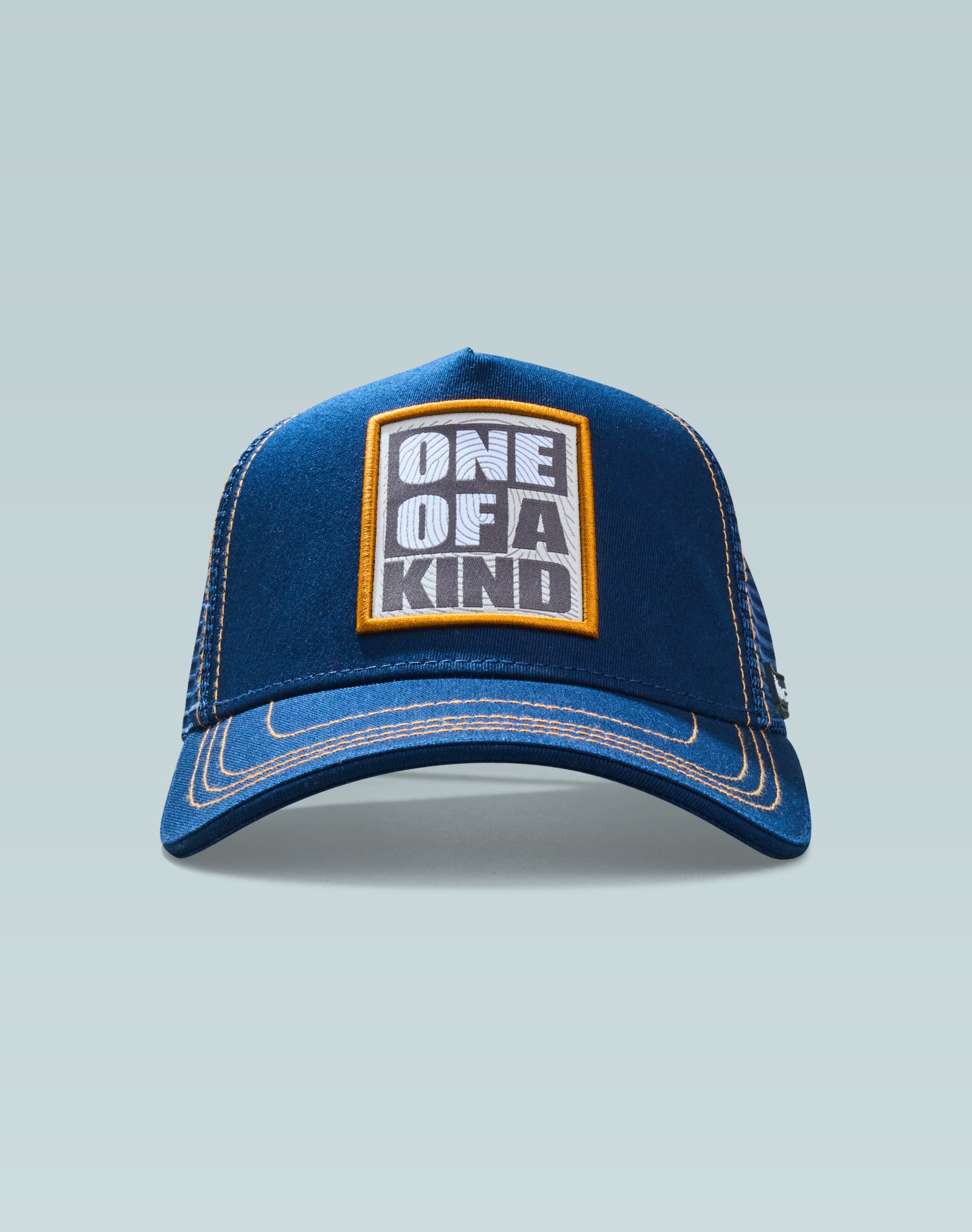 Distinct Blue Denim Look Cotton Trucker Cap