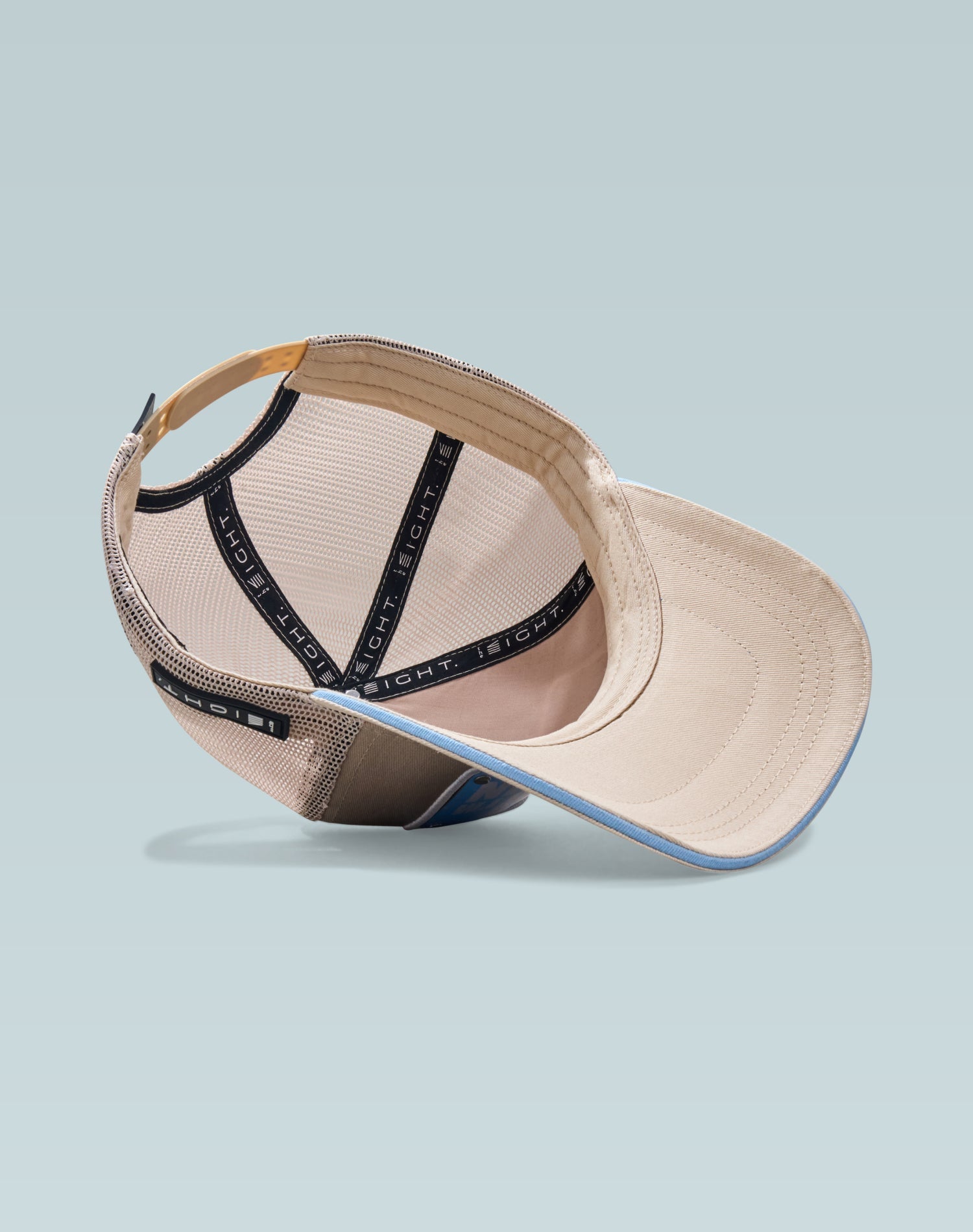 Everyday I’m Hustlin’ Beige Cotton Trucker Cap