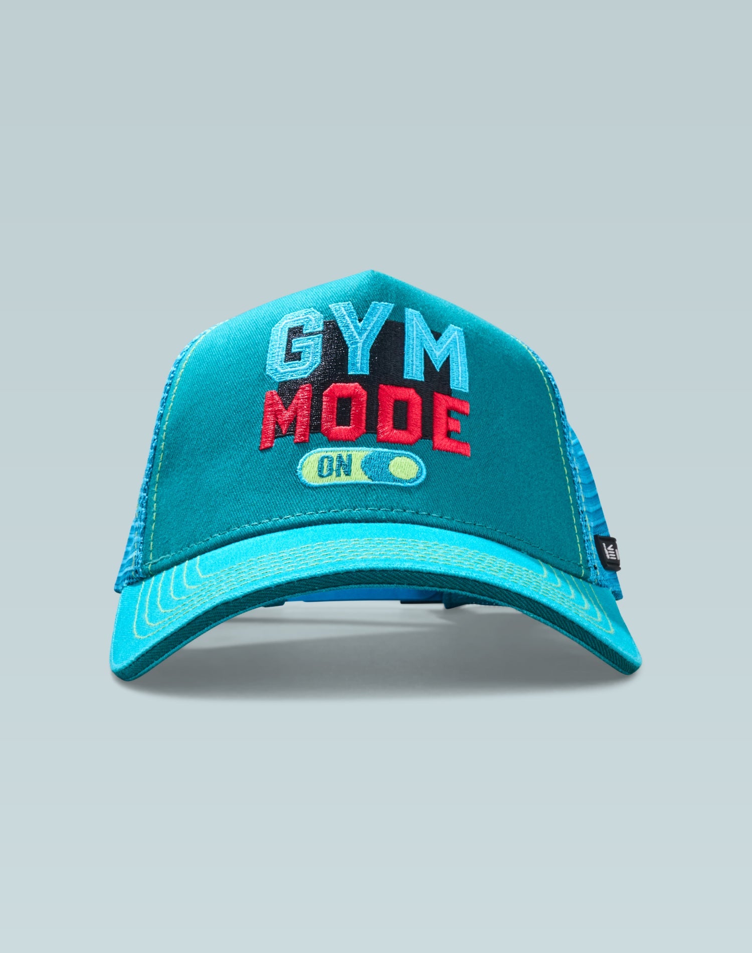 Gym Jock Teal Blue Cotton Trucker Cap