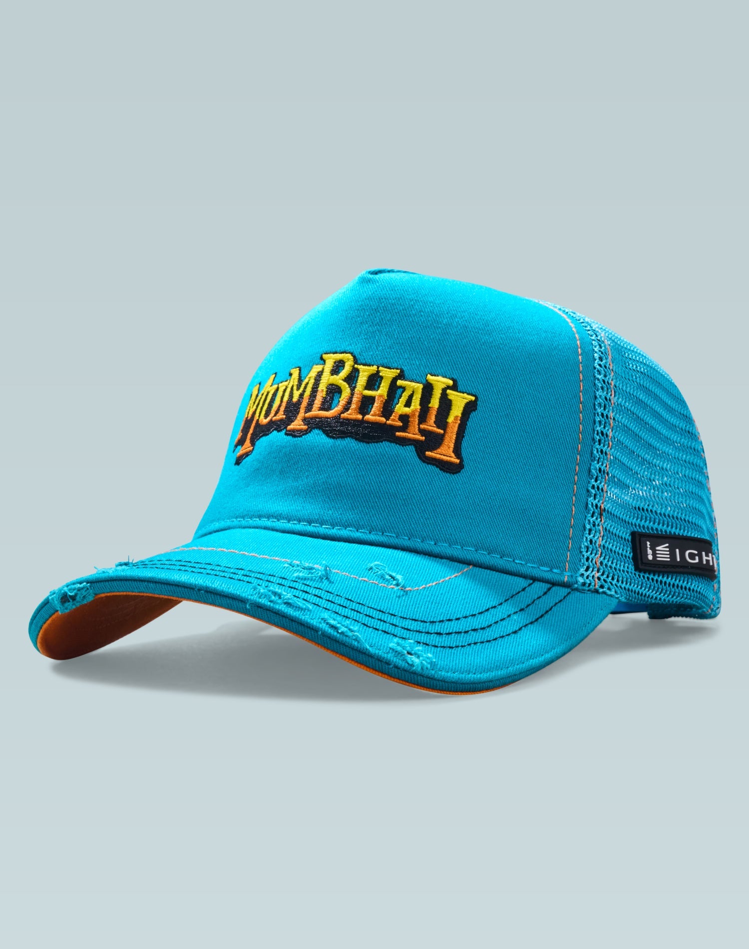 Mumbhai Blue Cotton Trucker Cap
