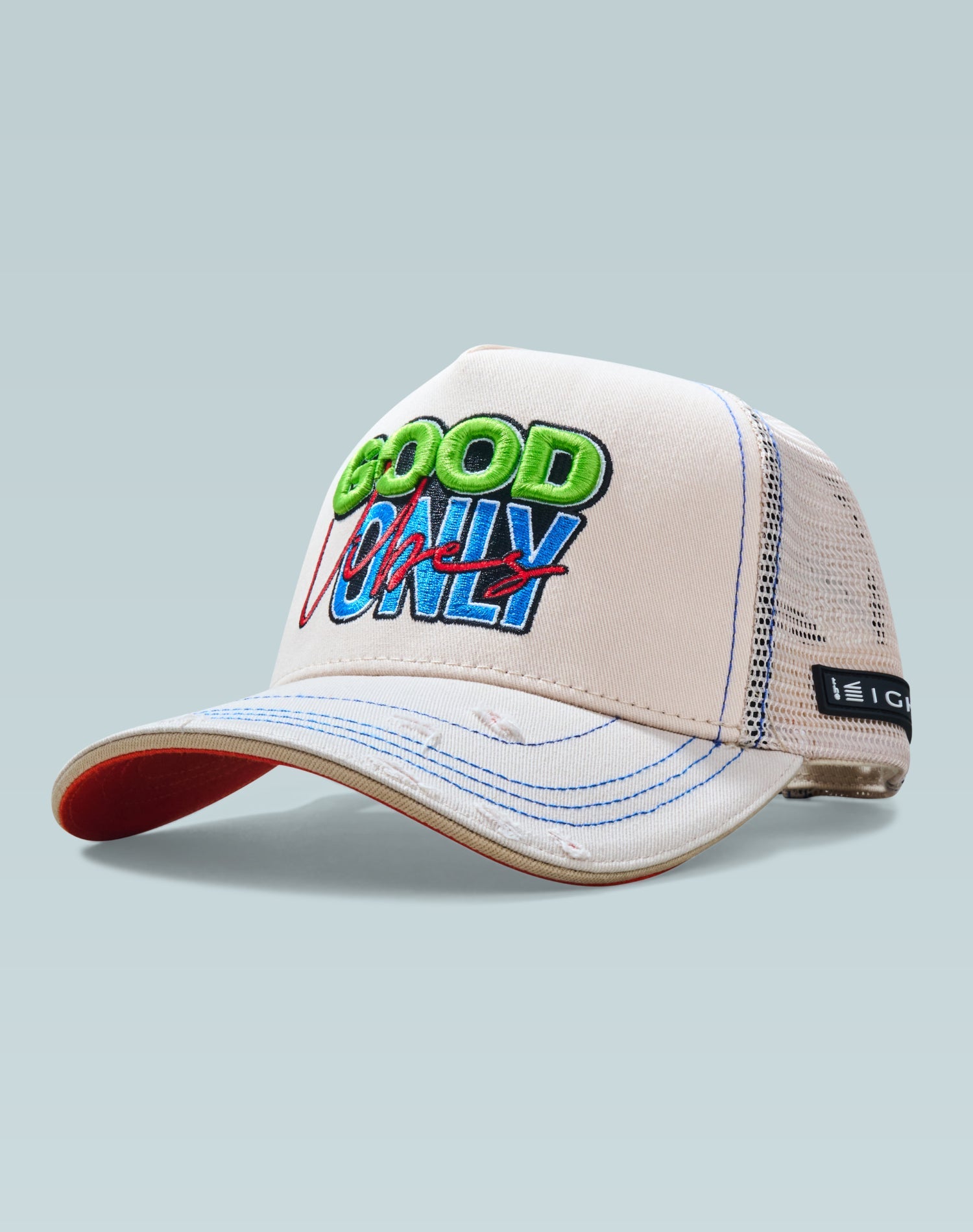 Serendipity Off White Cotton Trucker Cap