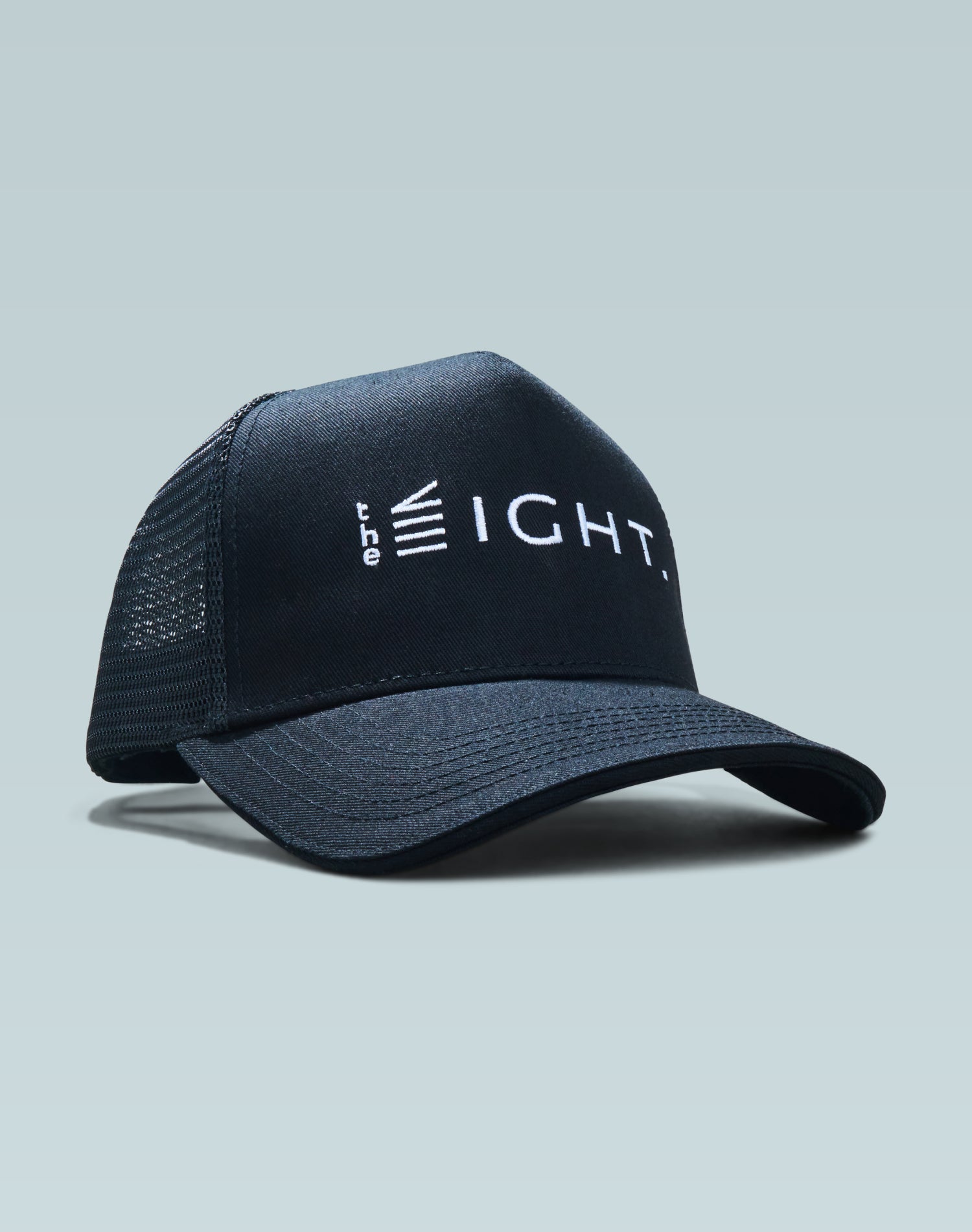 The ight Logo Black Cotton Trucker Cap