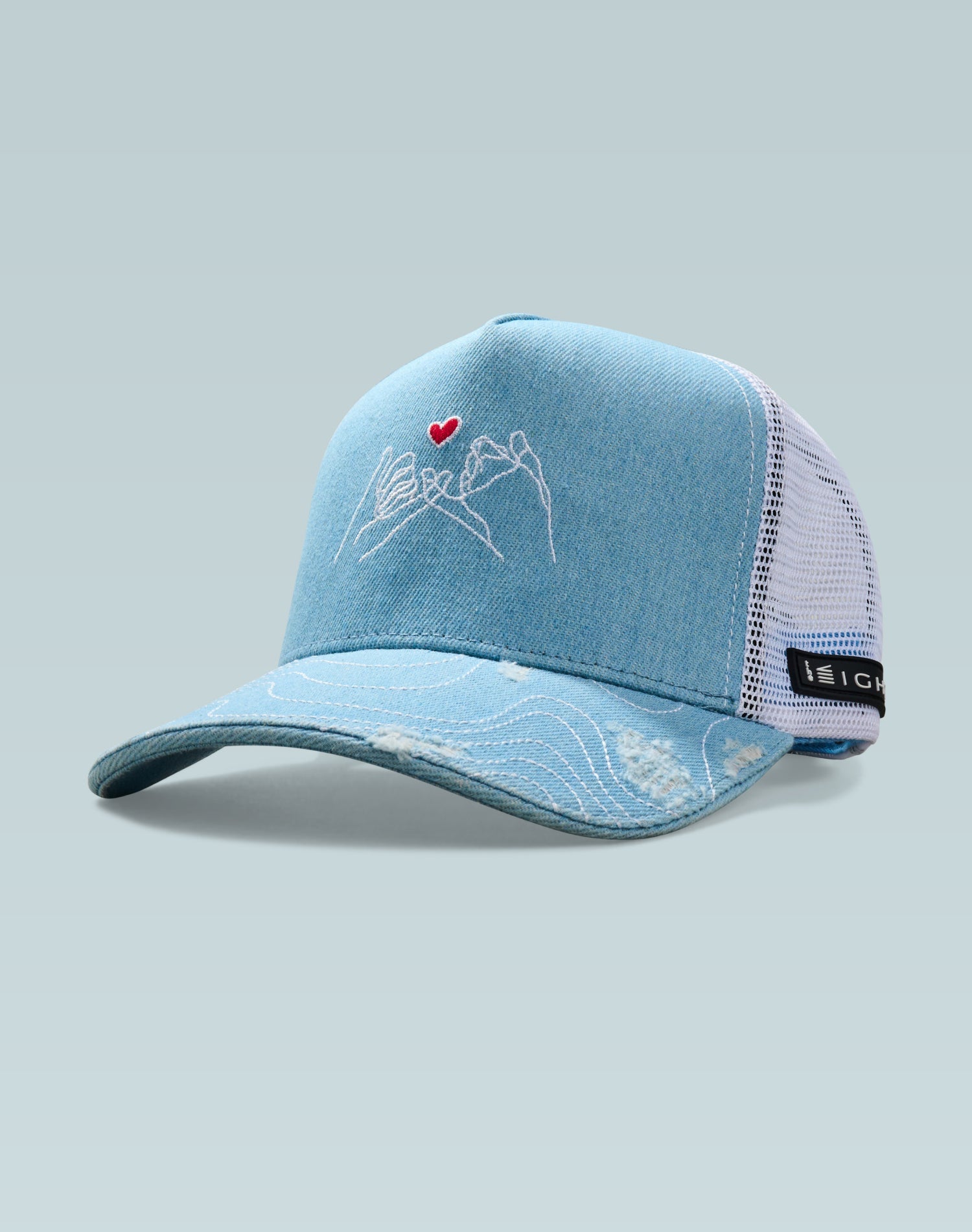Yaksok Light Blue Denim Look Trucker Cap