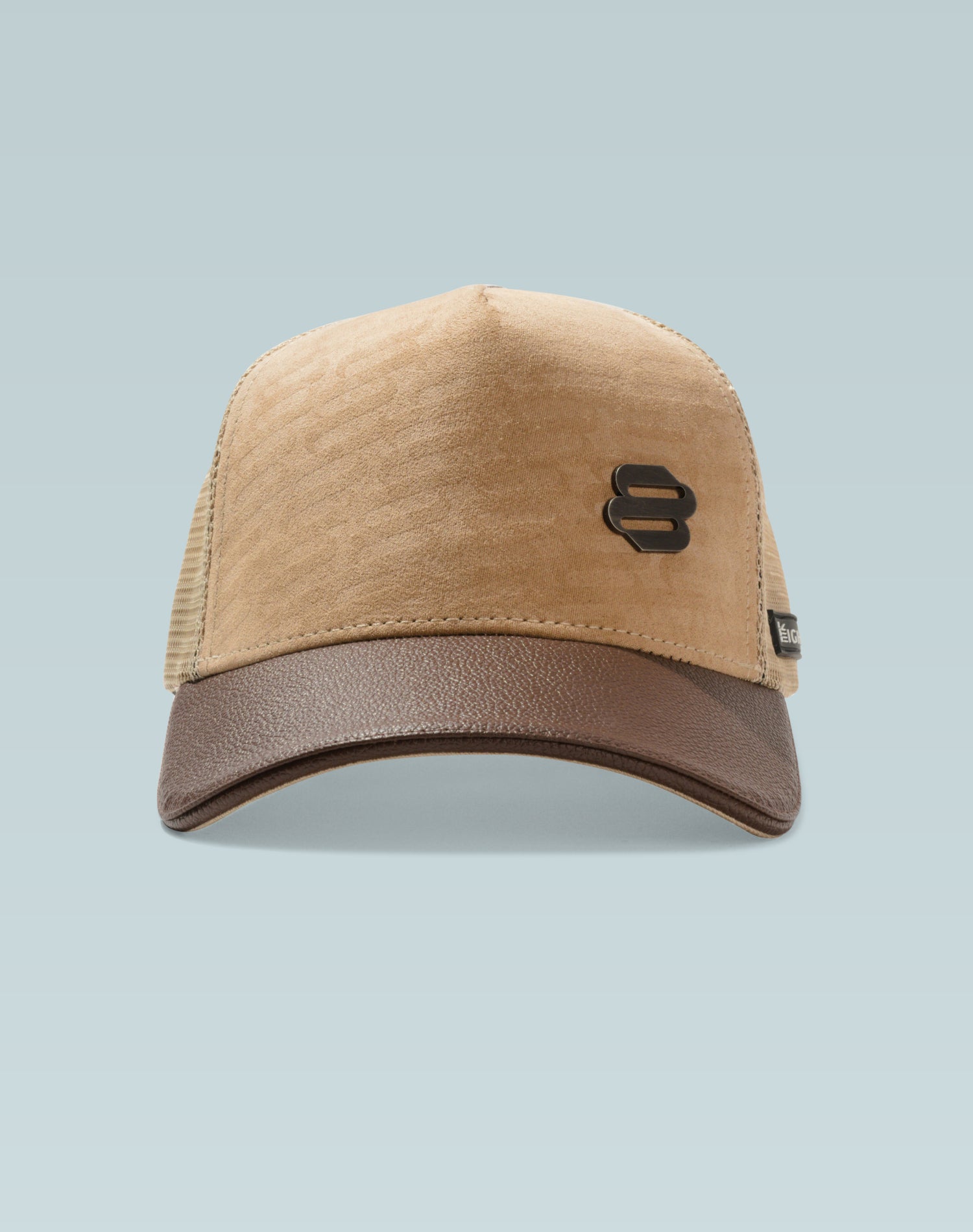 Downtown Brown Leather Trucker Cap