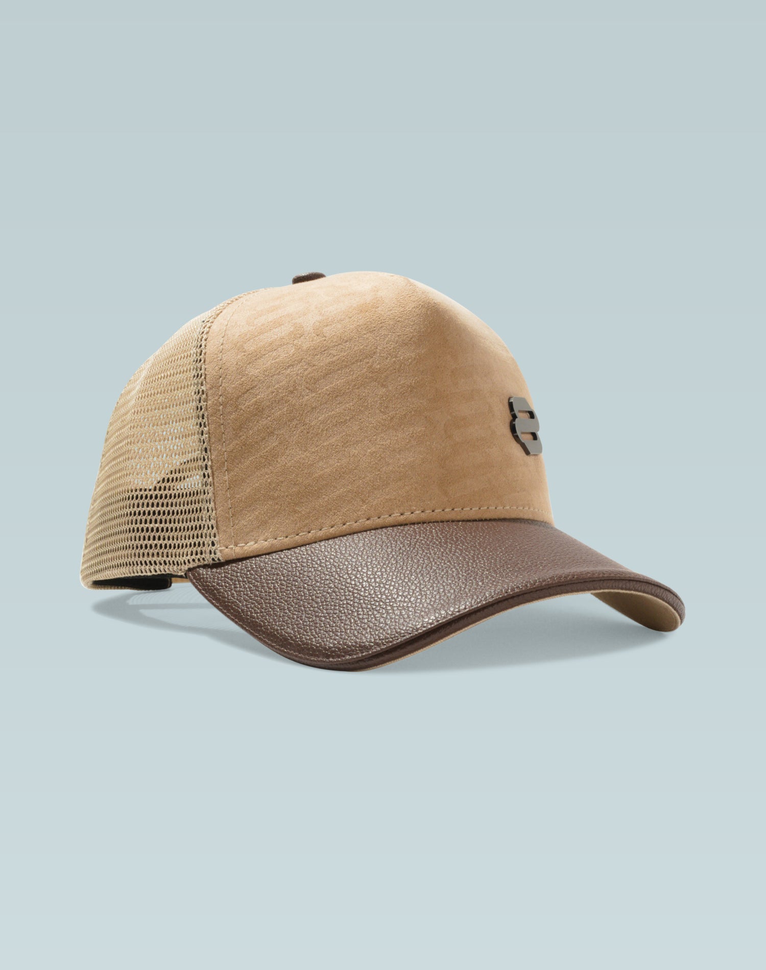 Downtown Brown Leather Trucker Cap