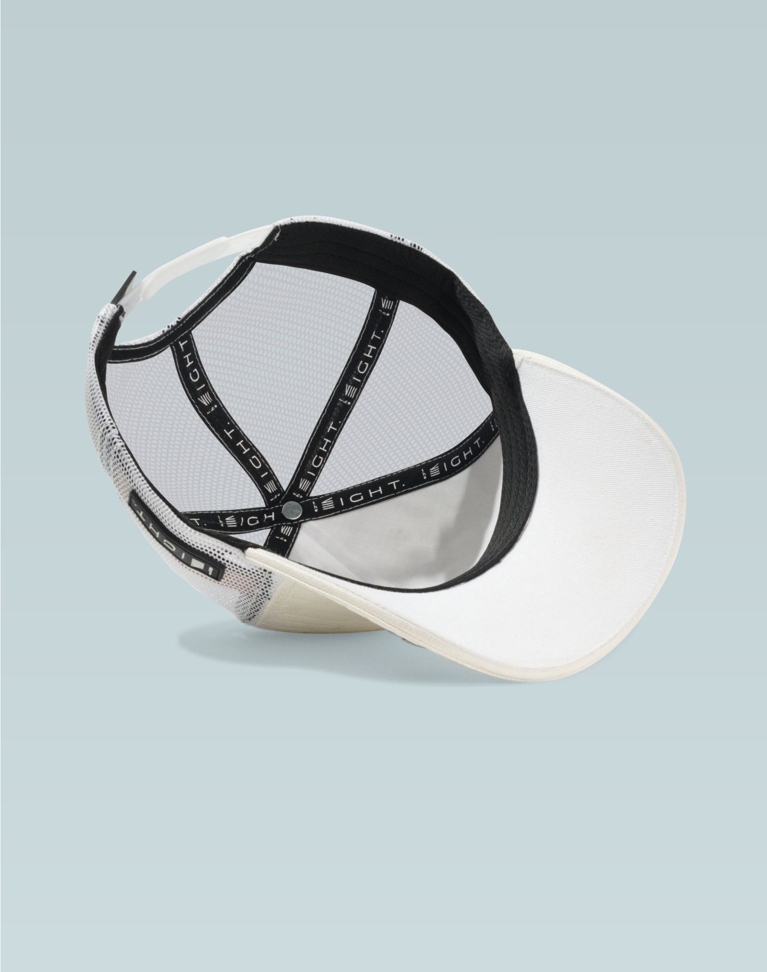 Uptown White Leather Trucker Cap
