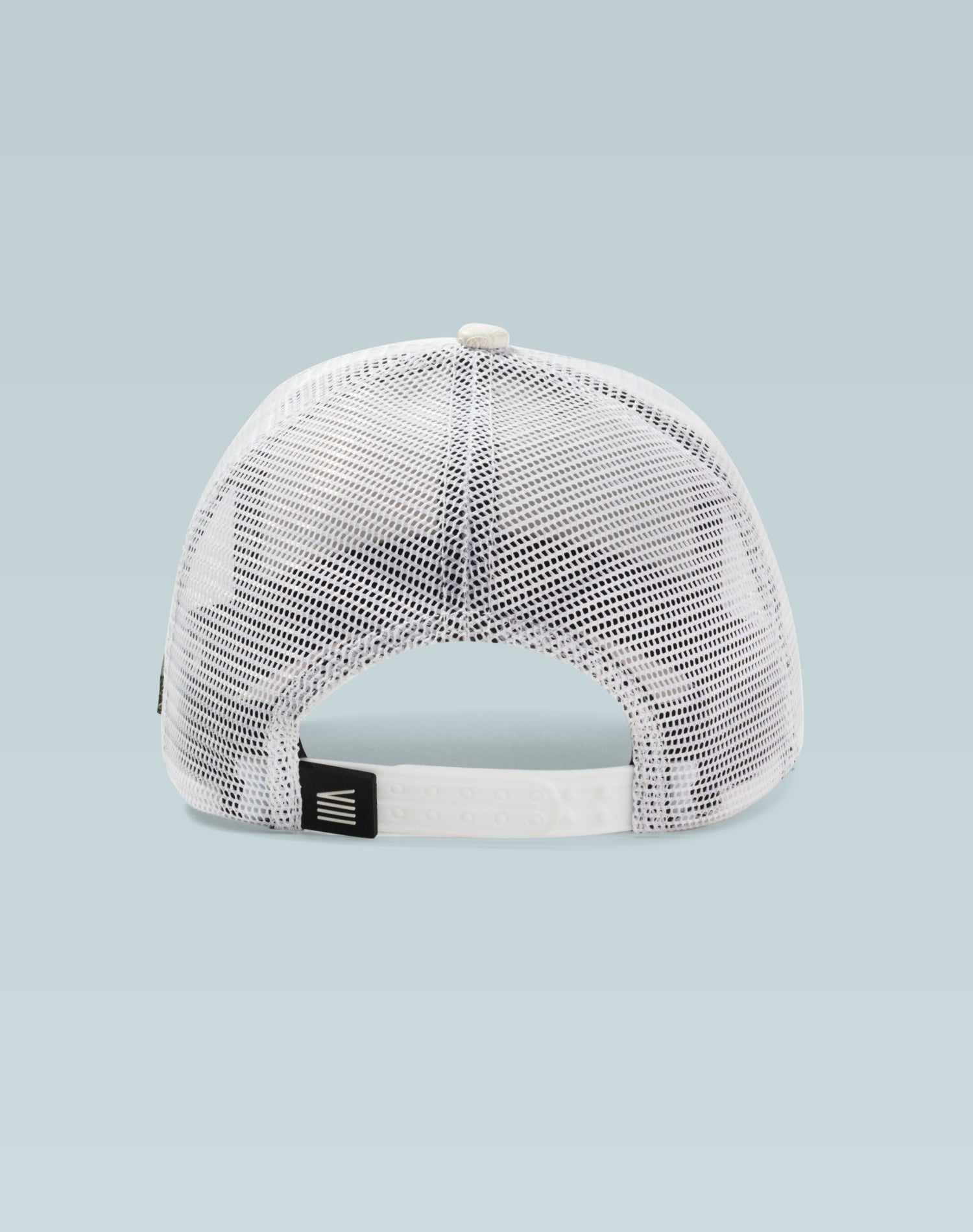 Uptown White Leather Trucker Cap