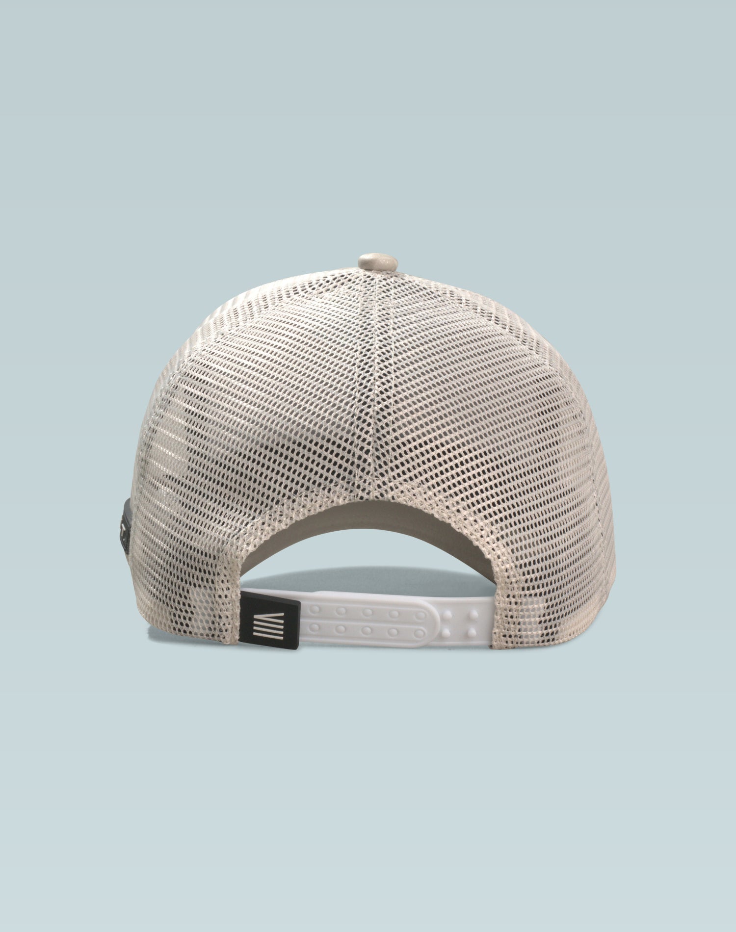 Helios White Leather Trucker Cap