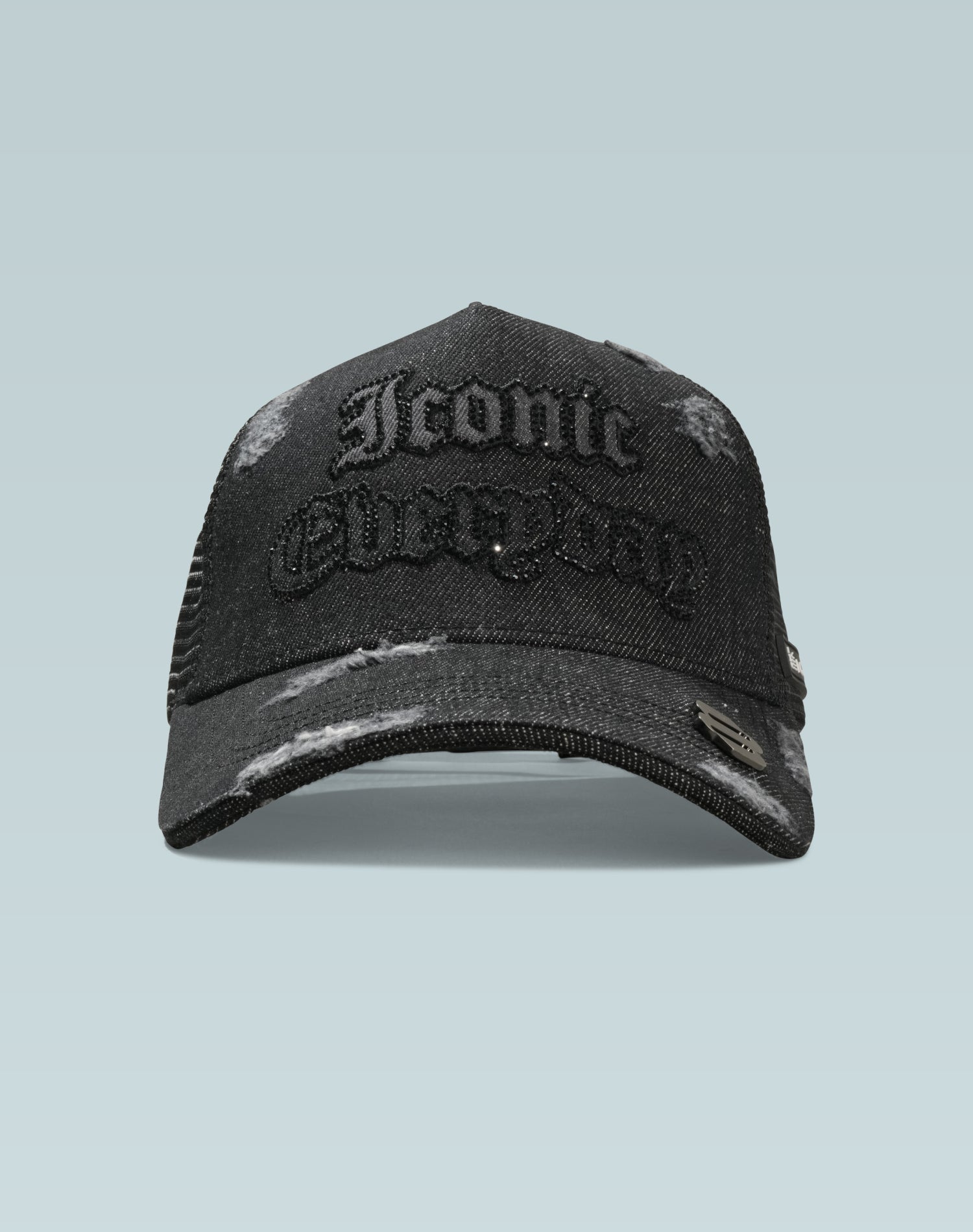 Zeus Black Rhinestones Trucker Cap
