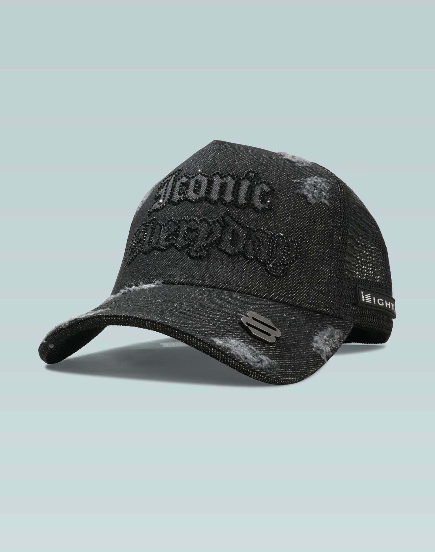 Zeus Black Rhinestones Trucker Cap