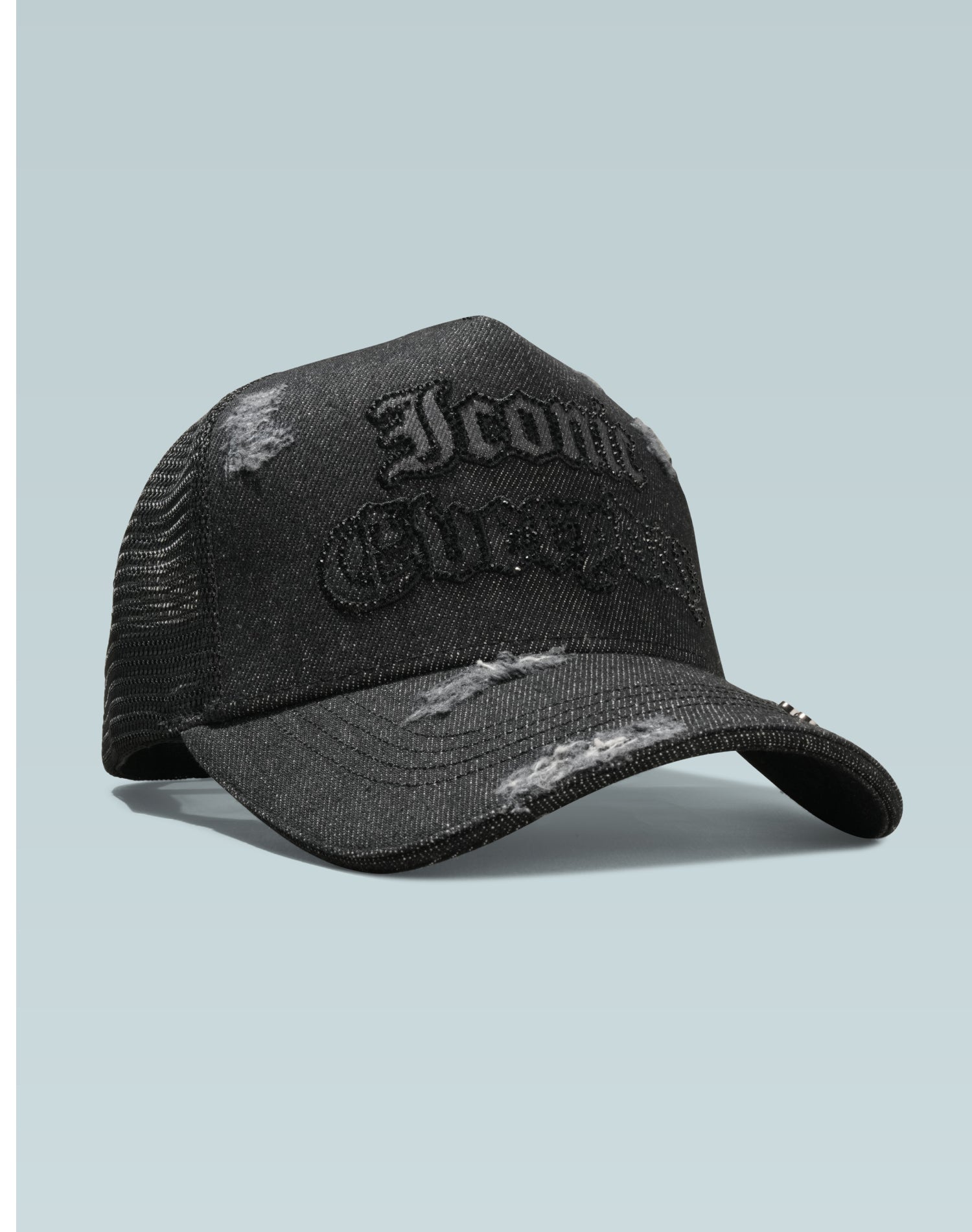 Zeus Black Rhinestones Trucker Cap