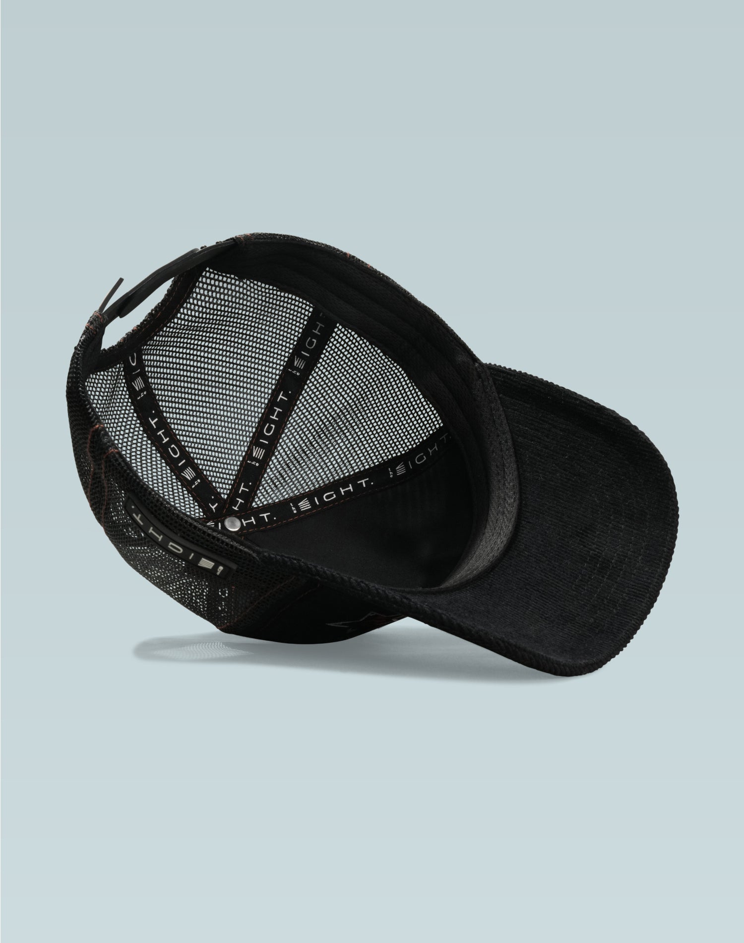 Artemis Black Corduroy Trucker Cap