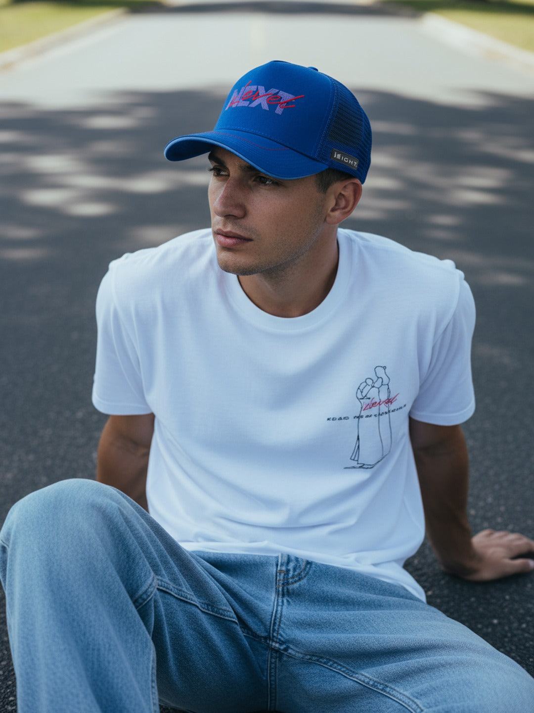 Resilient Blue Cotton Trucker Cap