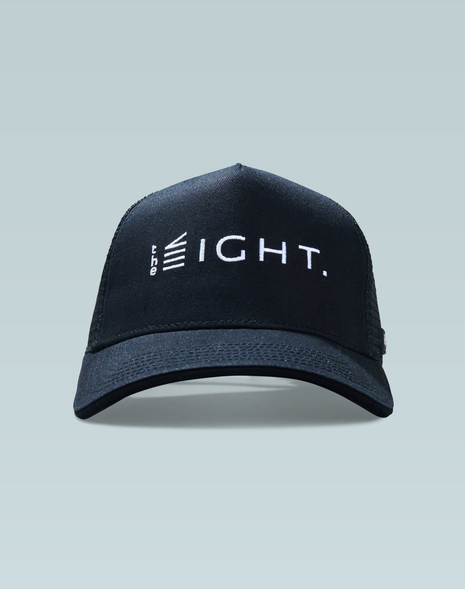 قبعة سائق الشاحنة القطنية السوداء بشعار The Ight