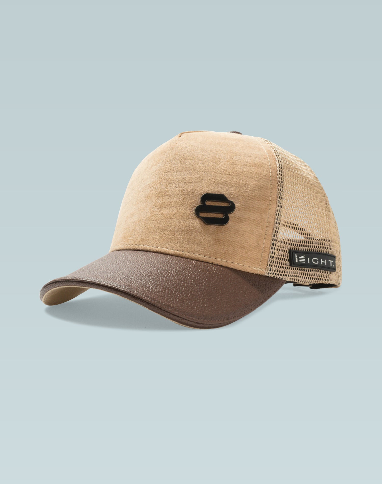 Downtown Brown Leather Trucker Cap